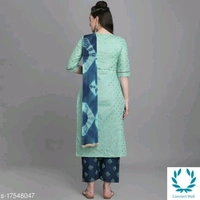 Women Cotton Straight Printed Long Kurti With Palazzos - M, Cotton, Kurta With  Dupatta And Bottom Wears : Palazzo, Pack of :1